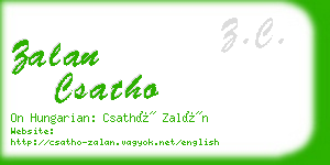 zalan csatho business card